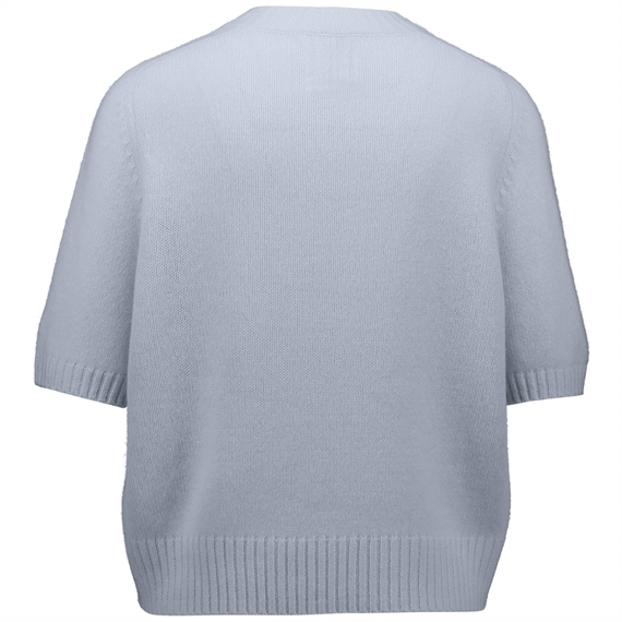 Allude Kortærmet Cashmere Strik, Lyseblå